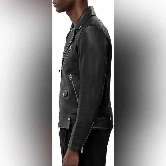 Mackage Finn Leather Moto Men’s Jacket - Picture 3 of 16